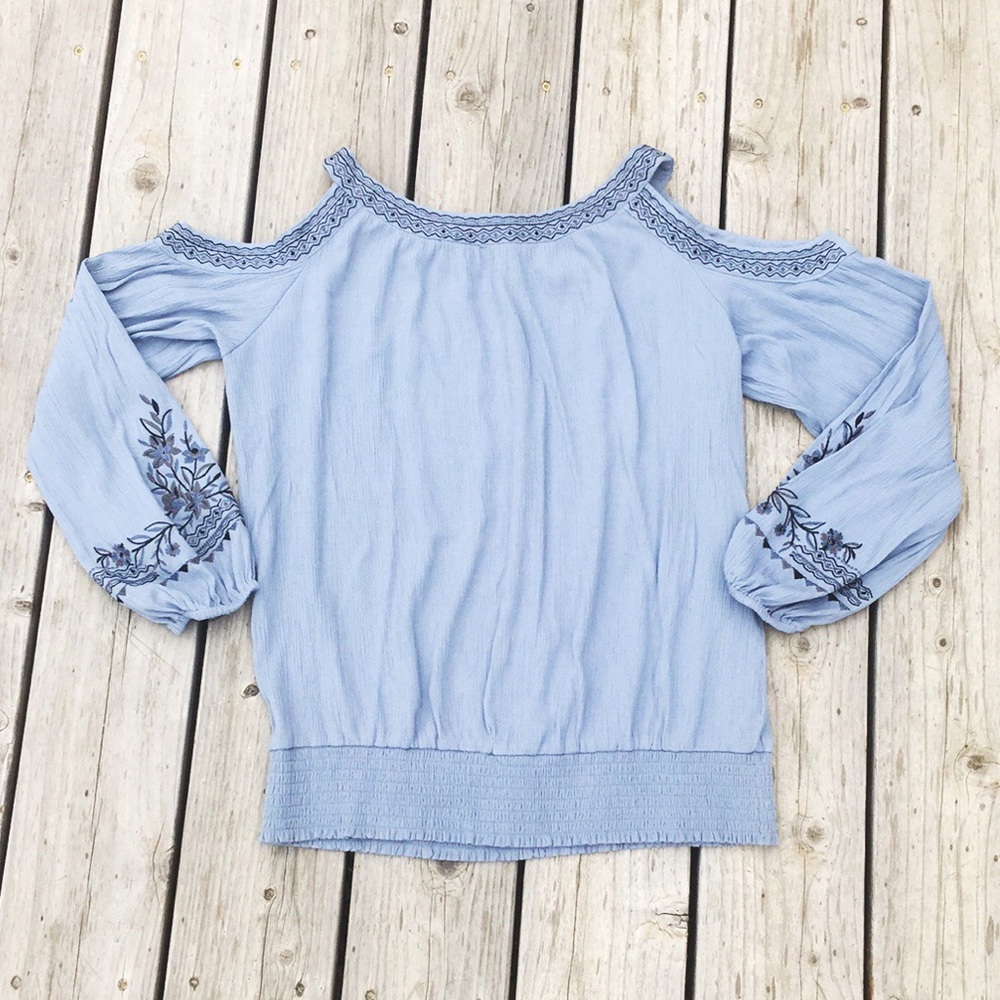 Cold Shoulder Peasant Top